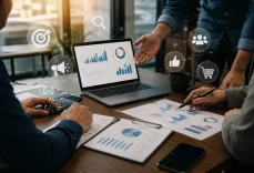 Marketer managing paid performance campaigns across channels